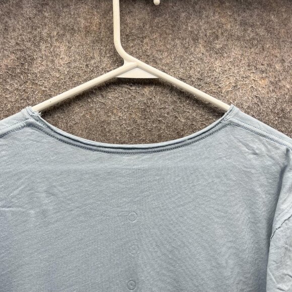 All Saints Shirt Mens Large Blue Crew Neck Short Sleeve Tee Lightweight - Picture 3 of 12